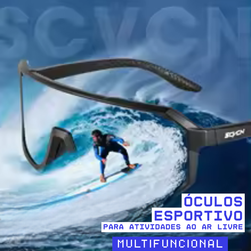 Óculos Esportivo Masculino e Feminino com Proteção Solar UV400 - SCVCN