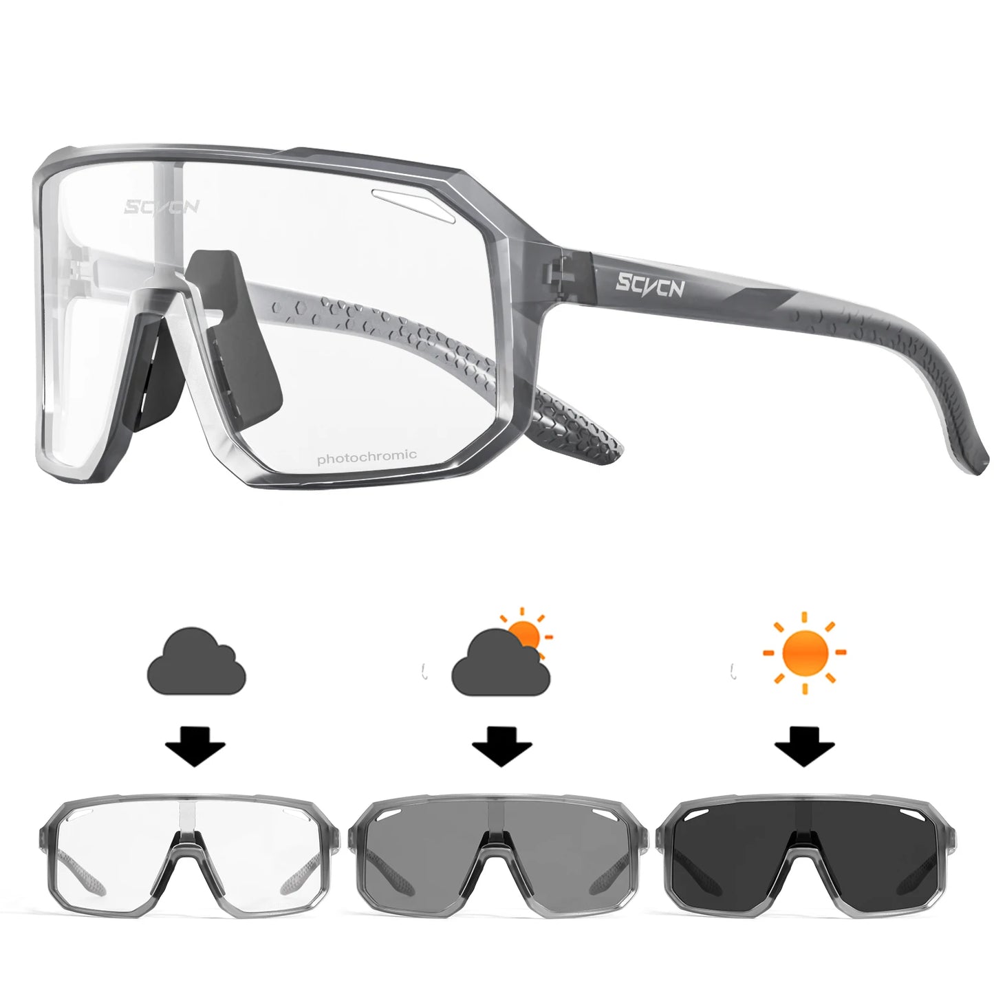 Óculos Esportivo Masculino e Feminino com Proteção Solar UV400 - SCVCN