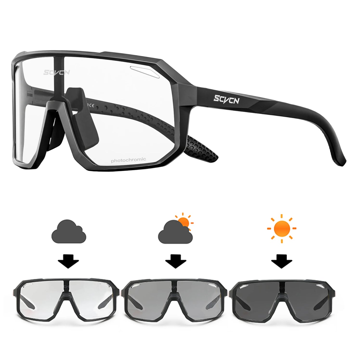 Óculos Esportivo Masculino e Feminino com Proteção Solar UV400 - SCVCN