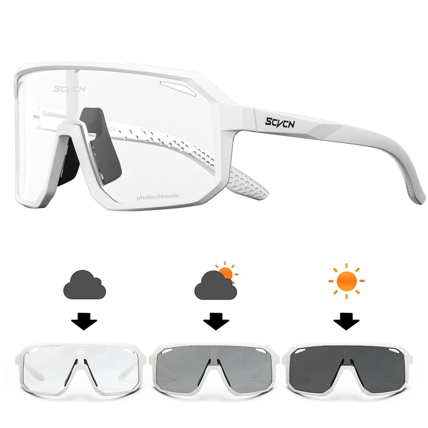 Óculos Esportivo Masculino e Feminino com Proteção Solar UV400 - SCVCN